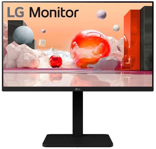 Монитор 23.8" LG 24BA450-B IPS 1920x1080, 100 Гц, 5 мс, 16:9, 250 кд/м², HDMI 1.4, DP 1.2, VGA, 3.5 Jack, динамики (2x2 Вт), черный