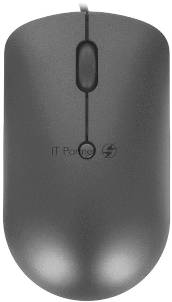 Мышь проводная Lenovo 540 темно-серый, 2400 dpi, USB-C, кнопки - 4