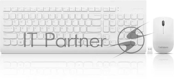 Комплект клавиатура+мышь Lenovo 510 беспроводной, USB, 1200 DPI, белый