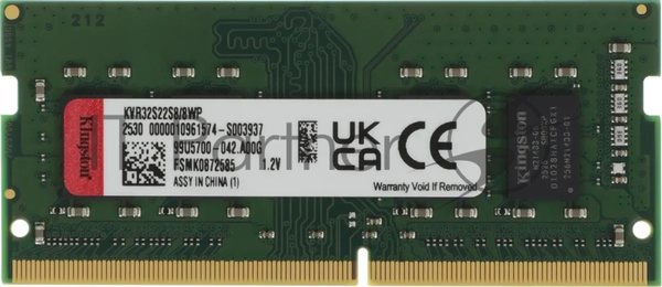 Оперативная память Kingston 8GB 3200MHz DDR4 SO-DIMM Non-ECC CL22 1Rx8 (Select Regions ONLY)