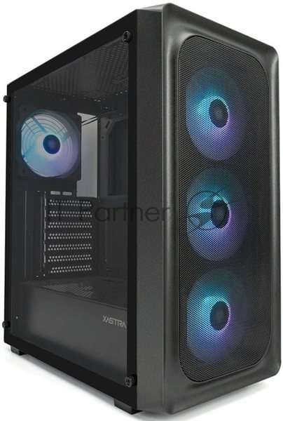 Компьютерный корпус XASTRA A407 4ARGb Black ATX/Mesh/tempered glass/4x120мм ARGb PWM fans/A407-4FC12A