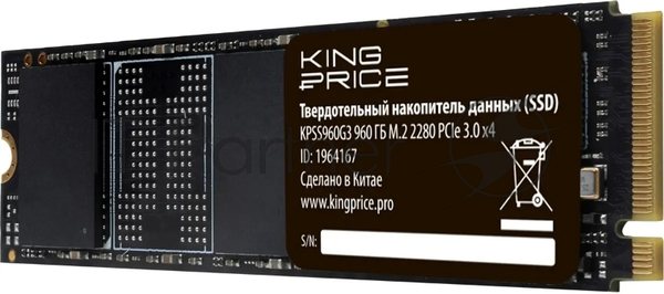 Накопитель SSD KingPrice PCIe 3.0 x4 960Gb KPSS960G3 M.2 2280