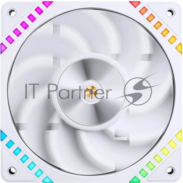 Вентилятор для корпуса JONSBO HF2-120WR Reverse (120x120x25мм, 4-pin PWM, ARGb, 63.3CFM, 29.5dBA, 2200RPM, белый)