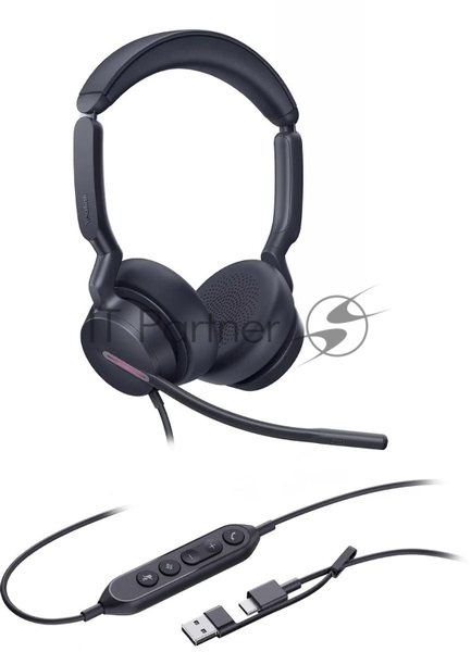 Гарнитура Yealink UH46 Dual UC чёрный, проводная, USB