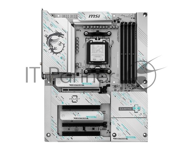 Материнская плата MSI B850 GAMING PLUS WIFI PZ, AM5, AMD B850, 4xDDR5, 4xSATA, 3xM.2, 1xPCIe 5.0 x16, 1xPCIe 4.0 x4, 2xPCIe 3.0 x1, 1xDP, 1x5Gb LAN, Wi-Fi 7, Bluetooth 5.4, 2xUSB-C 10Gbps, 1xUSB-C 5Gbps, 1xUSB-A 10Gbps, 1xUSB-A 5Gbps, 4xUSB-A 2.0, 3x3.5 мм, 7.1, ATX