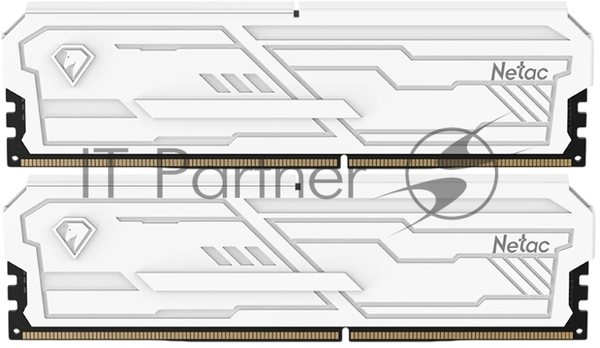 Оперативная память Netac Shadow III, DDR4, 32GB (2x16GB), 3200 MHz, CL16, с радиатором, белый
