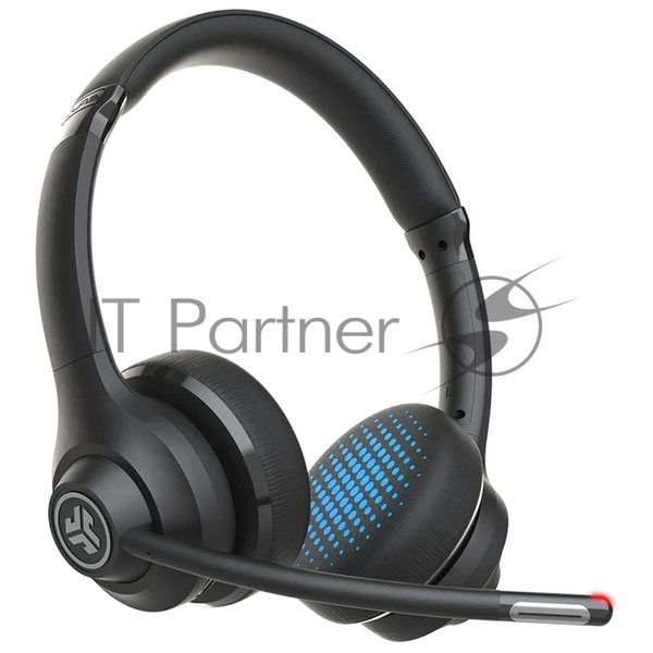 Гарнитура JLab Work Wireless Headset Gen 2 чёрный, беспроводная, Bluetooth/USB-C, до 45 ч, микрофон с шумоподавлением