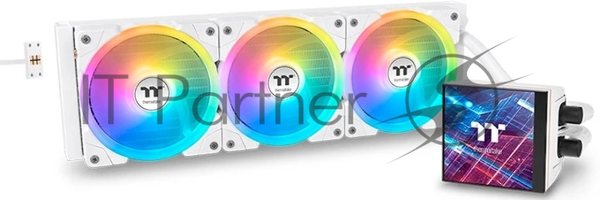 Система жидкостного охлаждения Thermaltake MAGFloe 360 Ultra Snow ARGB Soc-AM5/AM4/1200/1700/1851 белый 4-pin 30.6dB Al+Cu LCD Ret (CL-W433-PL12SW-A)