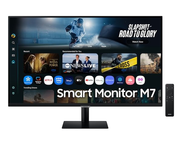 Монитор 32" Samsung S32FM702UIXCI VA 3840x2160, 60 Гц, 4 мс, 16:9, 300 кд/м², 2xHDMI 2.0, USB-C (65 Вт), USB Hub (3x USB 2.0), HDR10, динамики (10 Вт), Wi-Fi 5, Bluetooth 5.2, VESA 100x100, черный