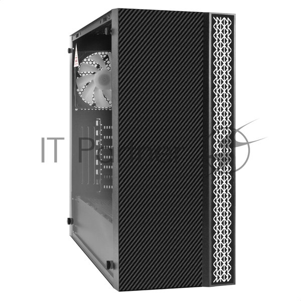 Компьютерный корпус Miditower ExeGate EVO-9211-EVO800 (ATX, БП EVO800RGb с вент. 12см, с окном, 2хUSB+1хUSB3.0, HD аудио, черный, 1 вент. с RGb подсветкой)