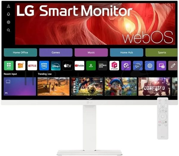 Монитор 31.5" LG 32U850SA-W IPS 3840x2160, 60 Гц, 5 мс, 16:9, 400 кд/м², 2xHDMI 2.0, USB-C (90 Вт), USB Hub (3x USB 3.0), 3.5 Jack, HDR10, динамики (2x5 Вт), веб-камера, Smart TV (webOS 24), Wi-Fi, Bluetooth, VESA 100x100, белый