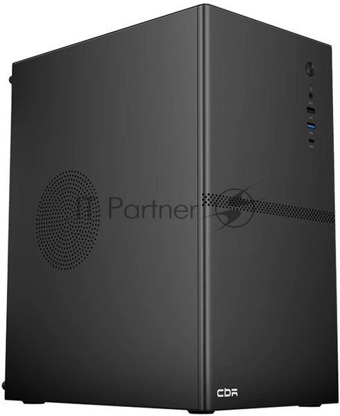 Компьютерный корпус CBR mATX Minitower V863, без БП, 1хUSB 3.0 Type C, 1хUSB 3.0, 1хUSB 2.0, HD Audio+Mic, черный PCC-MATX-V863-WPSU