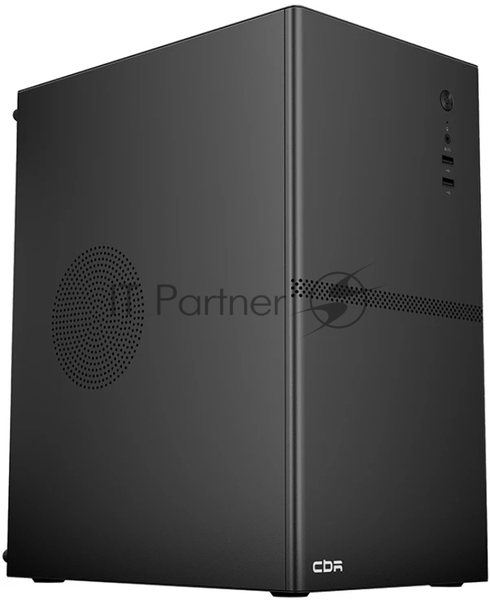 Компьютерный корпус CBR mATX Minitower V861, без БП, 2хUSB 2.0, HD Audio+Mic, черный PCC-MATX-V861-WPSU