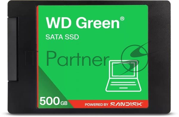 Накопитель SSD 500Gb WD Green, 2.5", SATA III, R/W - 545/510 MB/s 3D-NAND TLC