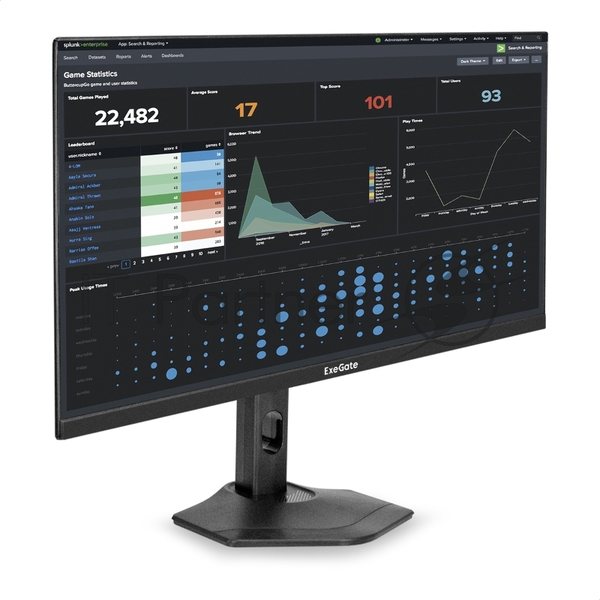 Монитор 27" ExeGate SuperView EH2700TA IPS 1920x1080, 100 Гц, 4 мс, 16:9, 250 кд/м², HDMI 2.0, DP, 3.5 Jack, динамики, HDR10, FreeSync, черный