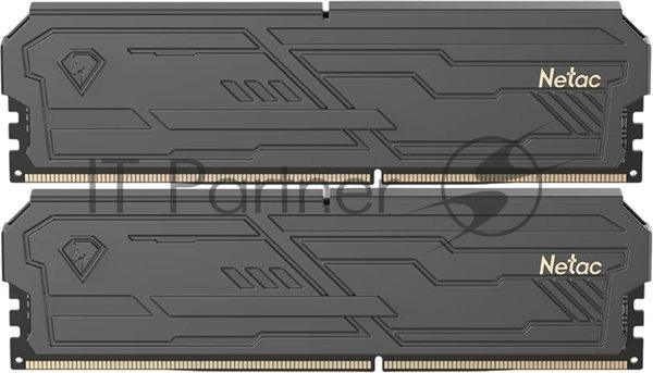 Оперативная память Netac Shadow III, DDR4, 32GB (2x16GB), 3200 MHz, CL16, с радиатором, чёрный