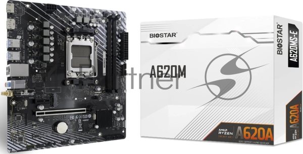 Материнская плата Biostar A620MS-E, AM5, AMD A620A, 2xDDR5, 2xSATA, 1xM.2, 1xPCIe 4.0 x16, 1xPCIe 3.0 x1, 1xHDMI, 1xDP, 1x1Gb LAN, 4xUSB-A 5Gbps, 2xUSB-A 2.0, 7.1, mATX