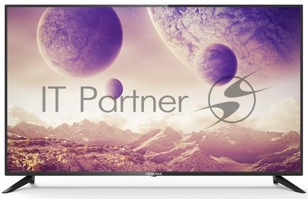 Телевизор MEGAMAX 50" 50MG11USM черный DLED UHD 60Hz Smart TV