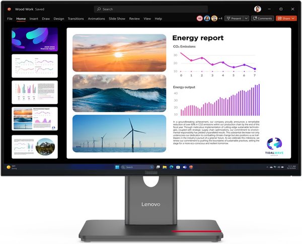Монитор 23.8" Lenovo ThinkVision P24q-40 IPS 2560x1440, 120 Гц, 4 мс, 16:9, 300 кд/м², HDMI 2.1, DP 1.4, USB-C (15 Вт), 3.5 Jack, USB Hub (3x USB 3.0), HDR10, черный