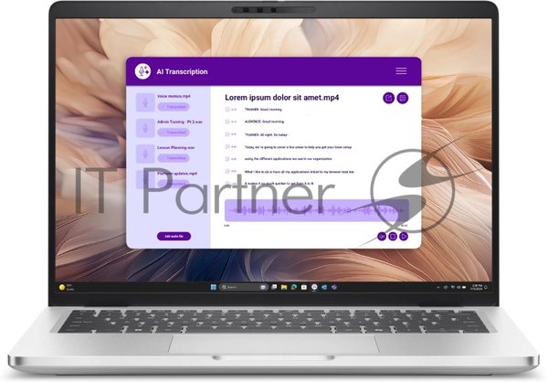 Ноутбук Dell Pro 14 Plus Core Ultra 7 266V 14,0" QHD+ (2560 x 1600),300nit AG,300 nit,16 GB LPDDR5,1TB SSD,Intel Arc graphics,3cell 55Wh,Backlit,FPR,Thunderbolt,W11Pro/English,1,4kg,2y,KB Eng,Platin Silver