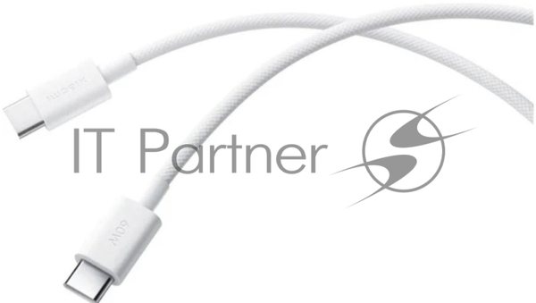 Кабель Xiaomi 3A Braided USB-C to USB-C Cable 1m белый