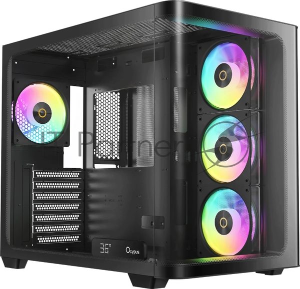 Компьютерный корпус Ocypus Iota C70 BK Curve ARGB Digital (Iota-C70-BKD400CD-GL)