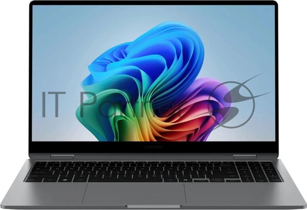 Ноутбук Samsung Galaxy Book 5 360 NP750 Core Ultra 7 256V 16Gb SSD512Gb Intel Arc 140V 15.6" AMOLED Touch FHD (1920x1080) Windows 11 Home grey WiFi BT Cam (NP750QHA-LG2IN)