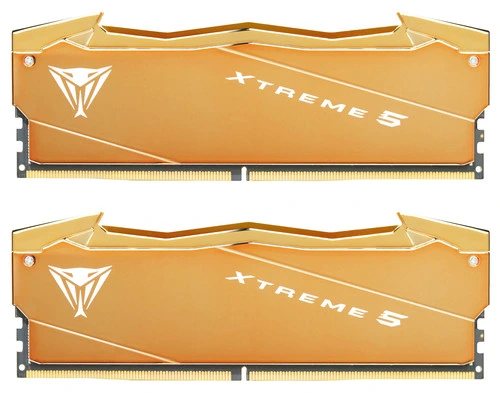 Оперативная память Patriot Viper Xtreme 5 Aurum, DDR5, 32GB (2x16GB), 6000 MHz, CL30, с радиатором, золотистый