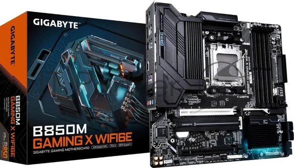 Материнская плата MSI B850M GAMING WIFI6E, AM5, AMD B850, 2xDDR5, 4xSATA, 2xM.2 (PCIe 5.0/4.0), 1xPCIe 4.0 x16, 1xPCIe x1, 1xHDMI, 1xDP, 1x2.5Gb LAN, Wi-Fi 6E, Bluetooth 5.3, 1xUSB-C 10Gbps, 3xUSB-A 10Gbps, 3xUSB-A 5Gbps, 2xUSB-A 2.0, 3x3.5 мм, 7.1, чёрный/серебристый, mATX
