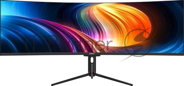 Монитор 49" Dahua DHI-LM49-EW410CA VA 5120x1440, 120 Гц, 1 мс, 32:9, 400 кд/м², HDMI 2.1, DP 1.4, 3.5 Jack, USB Hub (2x USB-A), динамики (2x3 Вт), HDR10, изогнутый экран (1800R), черный
