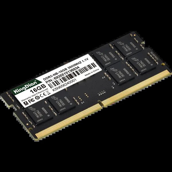 Оперативная память KingDian, DDR5, 16GB (1x16GB), 5600 MHz, CL46, без радиатора, SO-DIMM