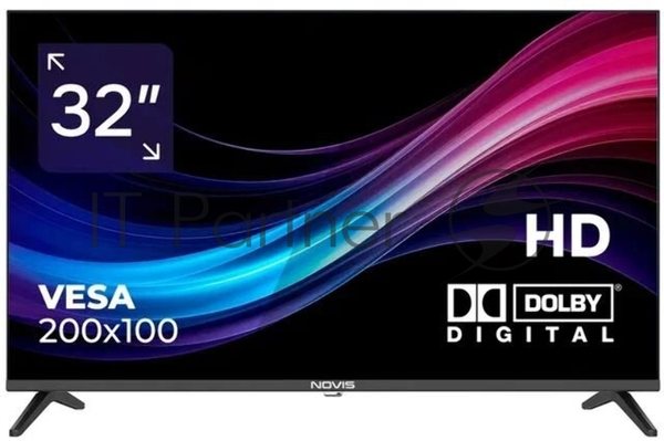 Телевизор NOVIS 32" NTV-H3206T черный DLED HD 60Hz