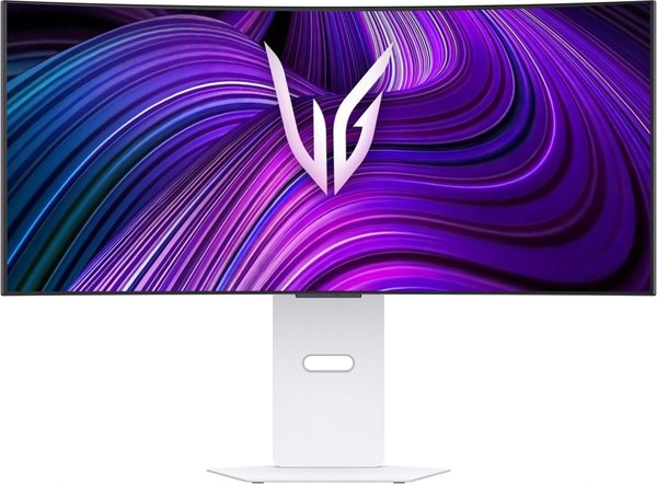 Монитор 34" LG UltraGear 34GX90SA-W OLED 3440x1440, 240 Гц, 0.03 мс, 21:9, 1300 кд/м² (пиковая), 2×HDMI 2.1, DP 1.4, USB-C (65 Вт PD), USB Hub, 3.5 Jack, динамики (2×7 Вт), DisplayHDR True Black 400, FreeSync Premium, G-Sync Compatible, изогнутый (800R), белый