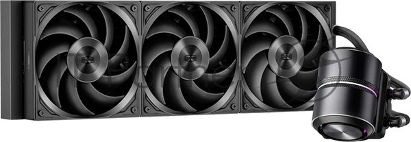 Система охлаждения Water Cooling System PCCooler DE360 Pro BK (300W, 360мм, Black, ARGB Pump, Fans: 3x120мм, 86.73CFM, 32dBA, 2200RPM/Pump height 57мм, 28dBA, 3200RPM, Rad thickness 27мм/S: 1851, 1700, 1200, 115X, AM5, AM4, AM3)