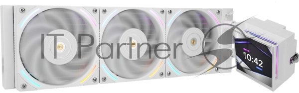 Водяное охлаждение для процессора Thermalright Hyper Vision 360 (360mm, LED, White, ARGB/Fans: 3x120mm, 69CFM, 27dBA, 2150RPM/Pump height 68mm, 6400RPM, Rad thickness 27mm/S: 1700, 1200, 1851, 115X, 2011, 2066, AM5, AM4)