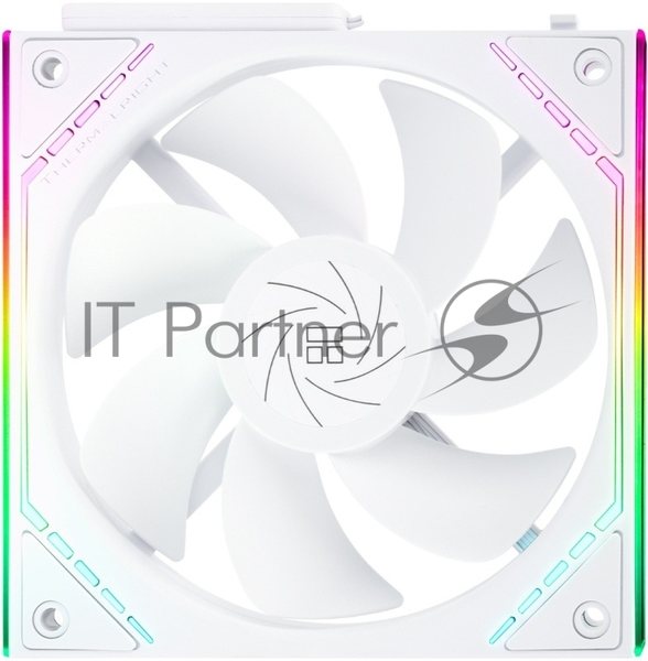 Кулер для корпуса Thermalright TL-M12QRW Reverse (124x120x25mm, 4-pin PWM, ARGB, 47.6CFM, 23.2dBA, 1500RPM, White)