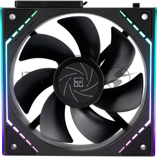Кулер для корпуса Thermalright TL-M12QR Reverse (124x120x25mm, 4-pin PWM, ARGB, 47.6CFM, 23.2dBA, 1500RPM, черный)