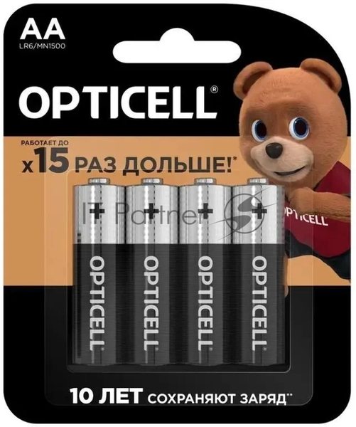Батарея Opticell Basic LR6 AA (4шт) блистер