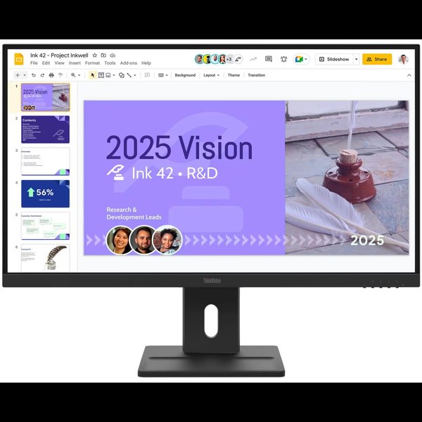 Монитор 27" Lenovo E27q-40 IPS 2560x1440, 100 Гц, 4 мс, 16:9, 350 кд/м², 2×HDMI 2.1, DP 1.4, 3.5 Jack, динамики (2×2 Вт), HDR10, черный