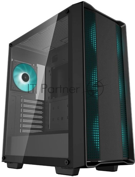 Корпус ATX Deepcool CC560 V2 черный, без БП, боковая панель из закаленного стекла, USB 3.0, USB 2.0, audio