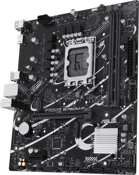 Материнская плата ASUS PRIME B760M-F, LGA 1700, Intel B760, 2xDDR5, 4xSATA, 2xM.2, 1xPCIe 4.0 x16, 1xPCIe 3.0 x1, 1xHDMI, 1x1Gb LAN, 4xUSB-A 5Gbps, 2xUSB-A 2.0, 7.1, mATX