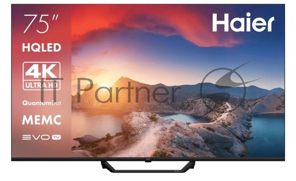 Телевизор Haier 75" S2 Pro DH1WVFD02RU черный QLED 4K UHD 60Hz Smart TV 2GB/16GB