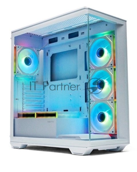 Корпус ATX Xastra Q600 6ARGB-C10-UC White без БП, боковая панель из закалённого стекла, USB 3, USB Type-C