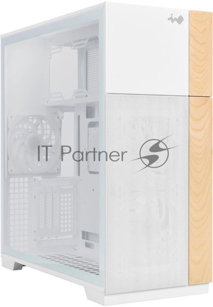 Корпус InWin F5 CS19 White, Full-Tower, белый, закалённое стекло, ARGB подсветка, 3 x 140 мм (2 спереди, 1 сзади)