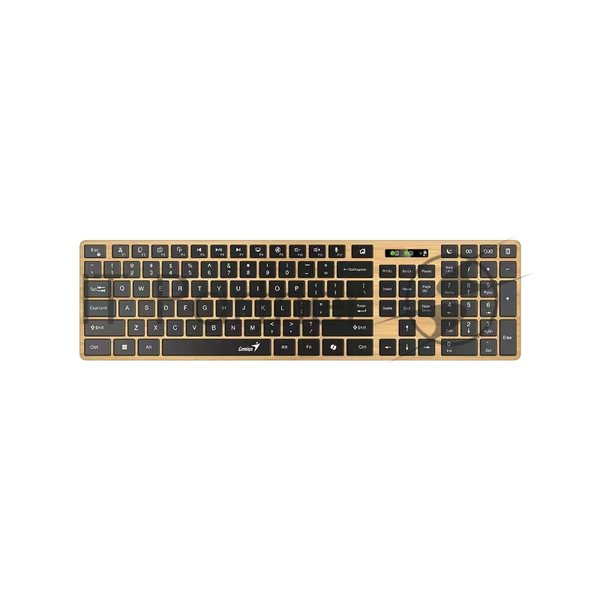 Клавиатура Genius Slimstar 7250BT гибридная, Bluetooth, радиоканал, сосновое дерево/чёрный