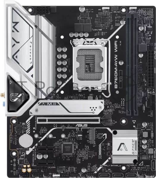 Материнская плата ASUS B760M-AYW WIFI-SI, LGA 1700, Intel B760, 2xDDR5, 4xSATA, 2xM.2, 1xPCIe 4.0 x16, 2xPCIe 4.0 x1, 1xHDMI, 1x2.5Gb LAN, Wi-Fi 6, Bluetooth 5.3, 4xUSB-A 5Gbps, 2xUSB-A 2.0, 3x3.5 мм, 7.1, mATX