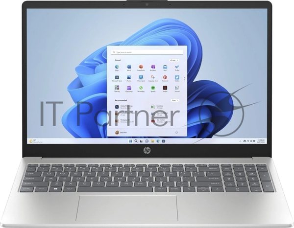 Ноутбук HP 15 15-fc0196nia 15.6"/IPS/AMD R5-7520U/8Gb/512Gb SSD/AMD Radeon 610M/noOS/серебристый/1.59kg