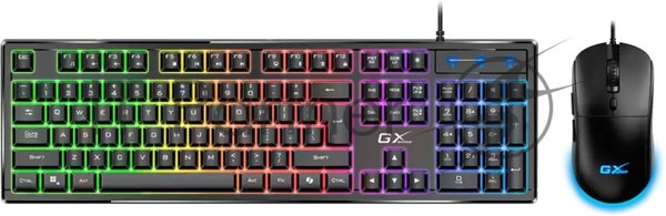 Комплект клавиатура+мышь Genius Scorpion KM-GX6 проводной, USB, 3200 DPI, черный