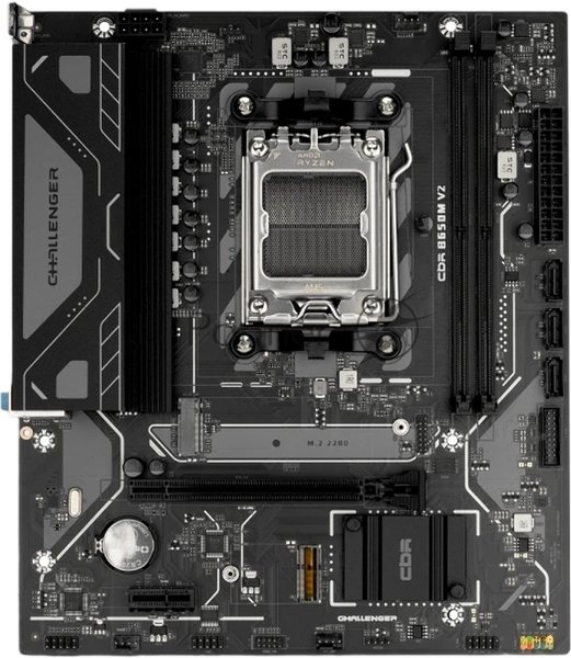 Материнская плата CBR B650M V2, AM5, AMD B650, 2xDDR5, 3xSATA, 1xM.2, 1xPCIe 4.0 x16, 1xPCIe x1, 1xHDMI, 1xDP, 1x1Gb LAN, 4xUSB-A 5Gbps, 2xUSB-A 2.0, 3x3.5 мм, 7.1, mATX