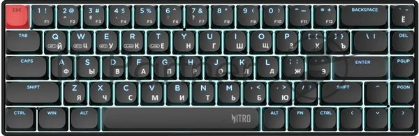 Клавиатура Acer OKR400 гибридная, USB Type-A, Bluetooth, радиоканал, чёрный
